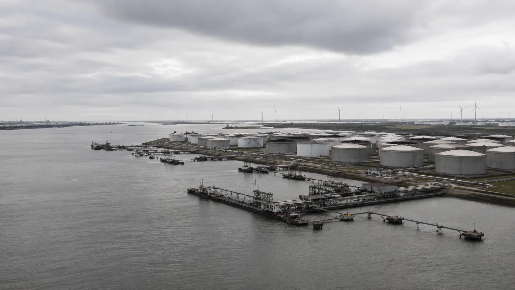 Petroleum storage tanks at the Rotterdam terminal, ARA hub Europe